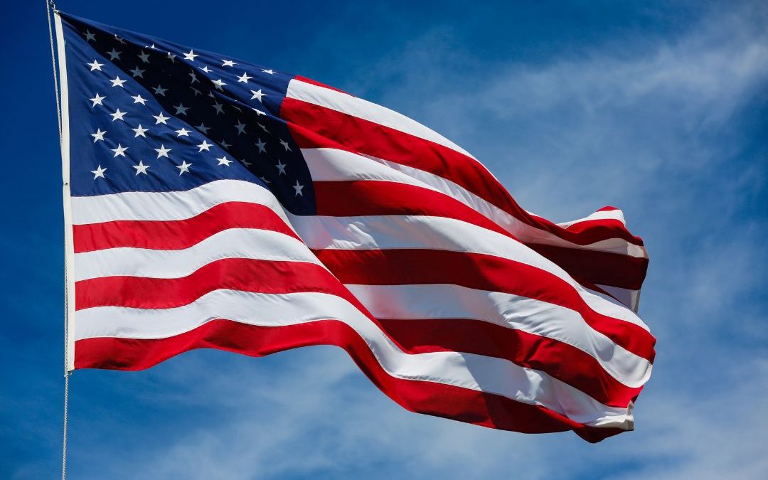 US flag, US markets 