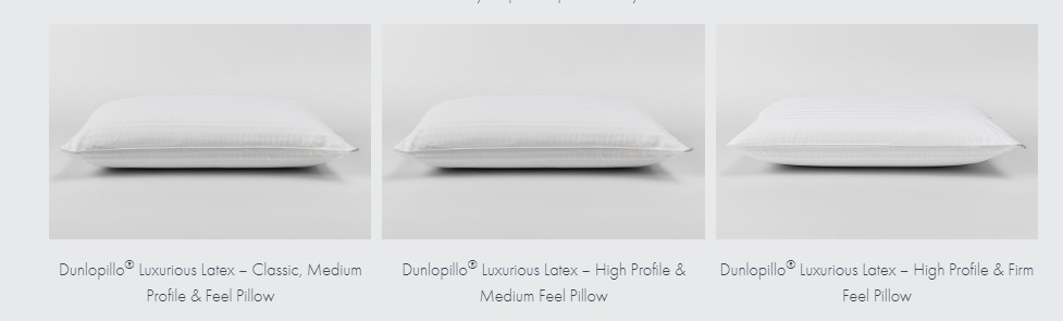 barefoot investor pillow, dunlopillo range 