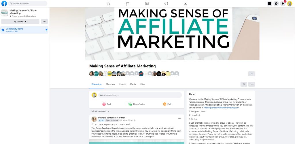 making sense of affiliate marketing facebook group