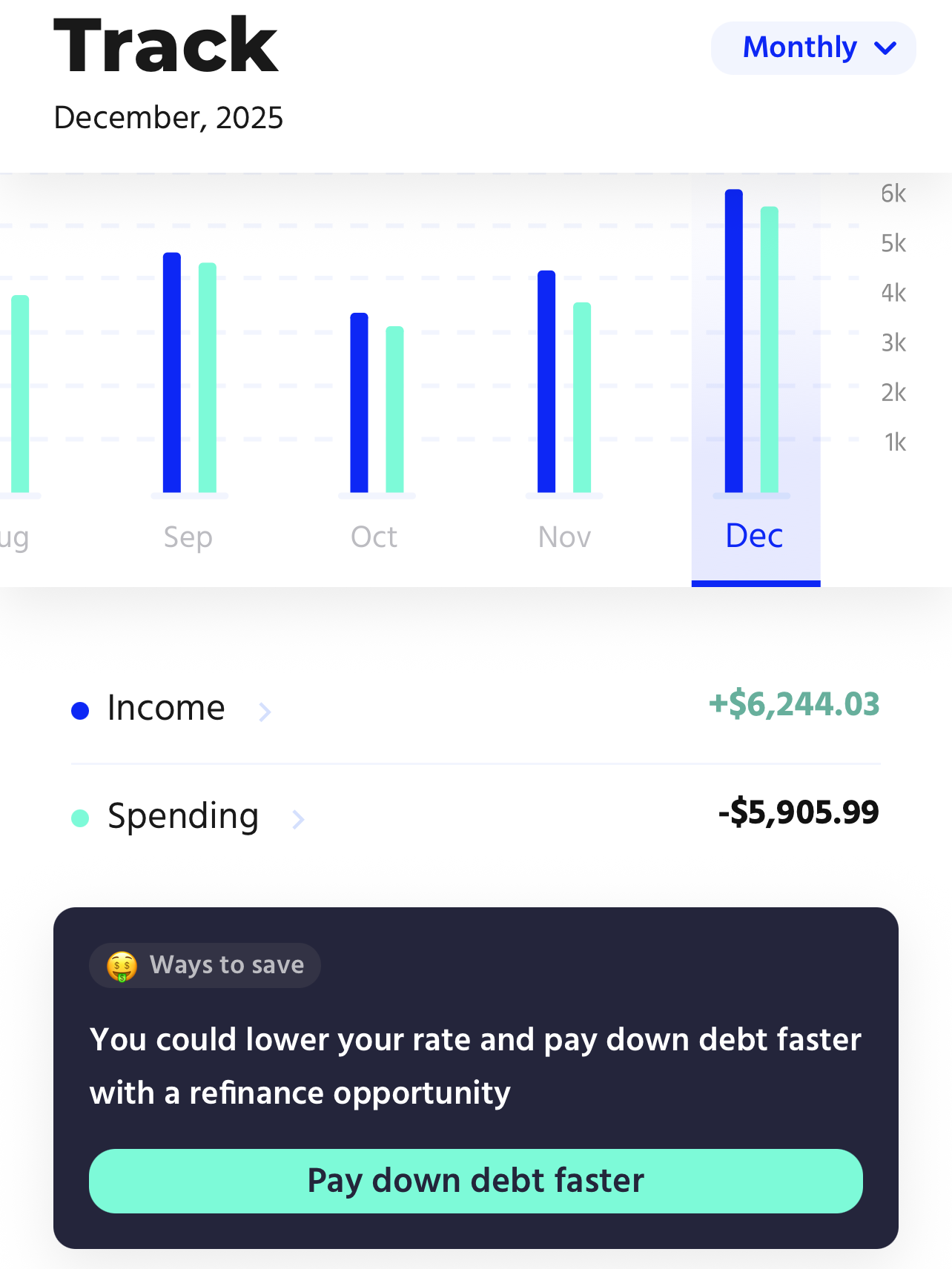 CaptainFI WeMoney spending tracker