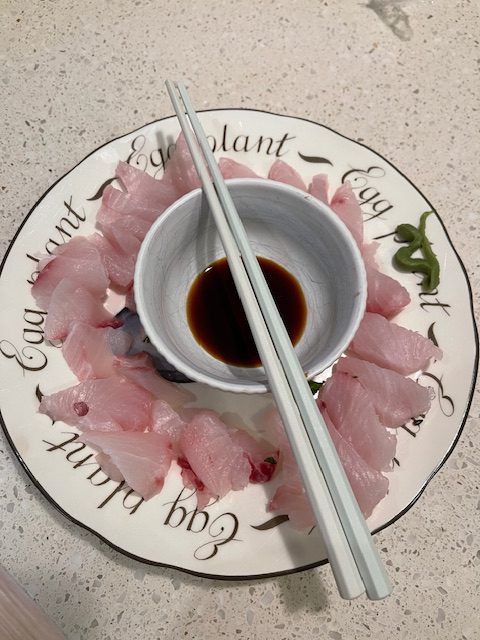 Captain FI fishing sashimi